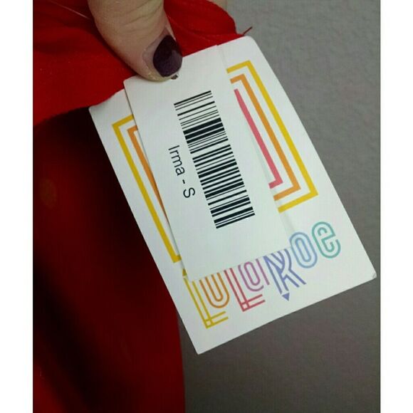 Lularoe Irma Polka Dot High low Shirt NWT Small - Picture 6 of 10